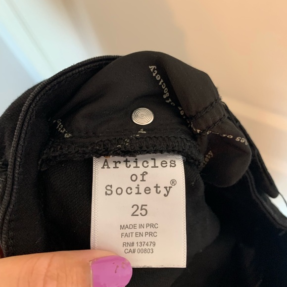 Articles of Society Black Distressed Jeans, 25 - Picture 2 of 9